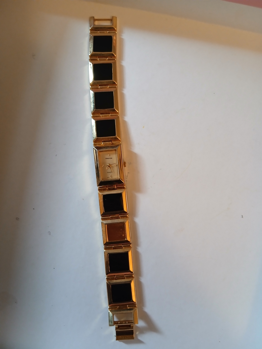 Gold and Black Women's Bracelet Watch by